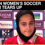 Iranian Women's Soccer Player Tears up During News