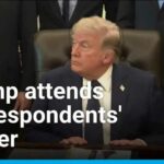 Trump’s Tense Dinner Debut – All Eyes on Him Trump attends White House Correspondents' Dinner for first