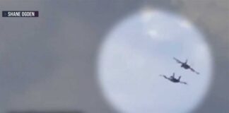 Midair jet collision forces lockdown at Idaho Air Force base show