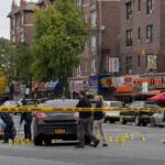 Trump Assassination Talk — Knock At Midnight Police investigate a taped-off urban street crime scene